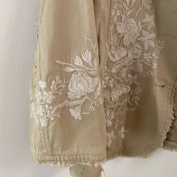 MISS ME Blazer Jacket Floral Embroidery Large - Picture 4 of 10